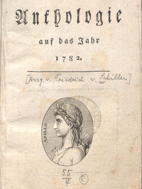 Titelseite Anthologie auf das Jahr 1782