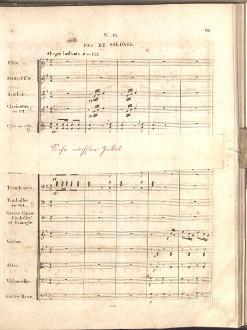 Partiturseite Rossini: Wilhelm Tell