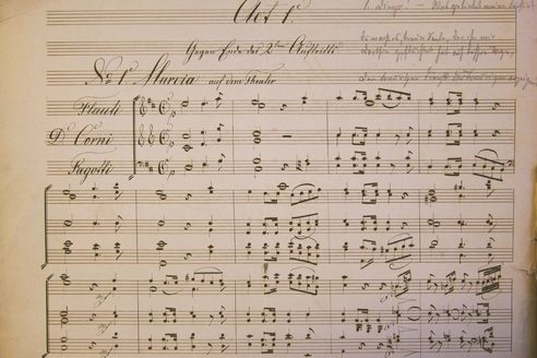 Partiturseite Bernhard Anselm Weber: Die Braut von Messina