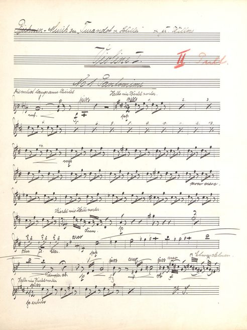 Violinstimme Franz Willms: Musik zu Turandot
