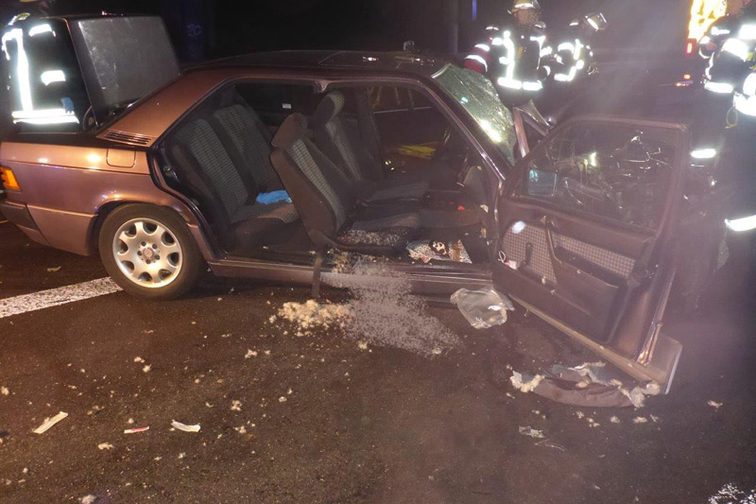 صورة مقربة للمركبة المتورطة في الحادث.
