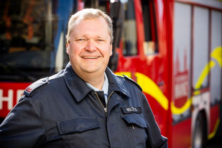 Photo du chef de corps des pompiers volontaires de Hechtsheim.