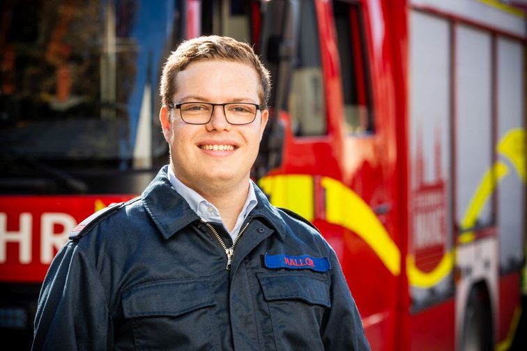 Photo du responsable des jeunes sapeurs-pompiers volontaires de Hechtsheim.