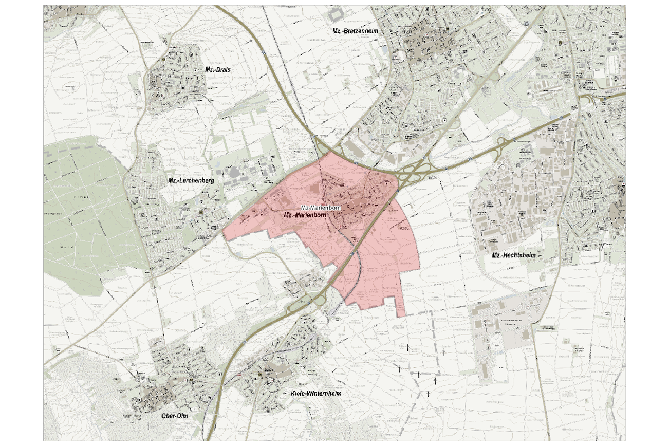 Zone d'intervention de la FF-Marienborn.