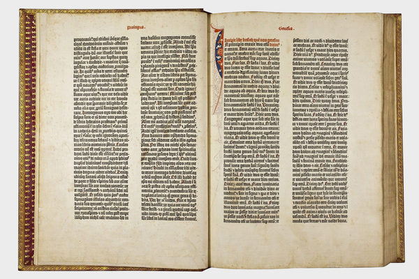Gutenberg-Bibel ("B42"), Shuckburgh-Exemplar © Gutenberg-Museum, Mainz, Foto: D. Bachert