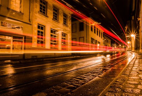 2. Platz: Straßenbahn in der Gaustraße