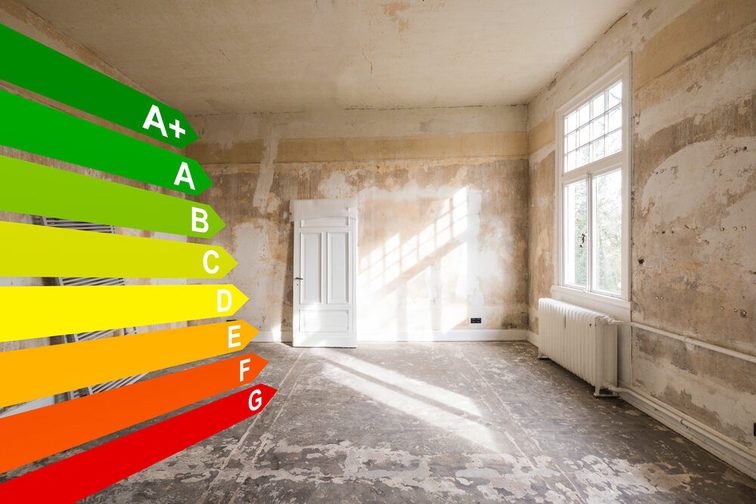 Clases de eficiencia energética, rehabilitación del núcleo de una antigua villa en Remscheid, Alemania