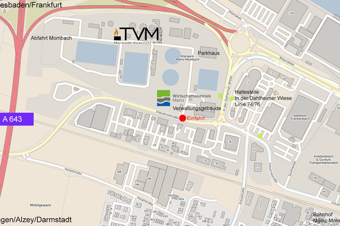 Mapa miasta z TVM