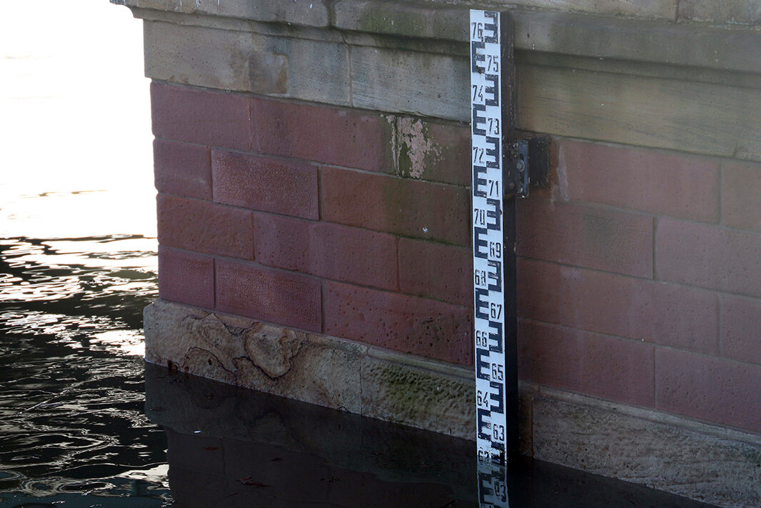Hochwasser gemessen am Winterhafen