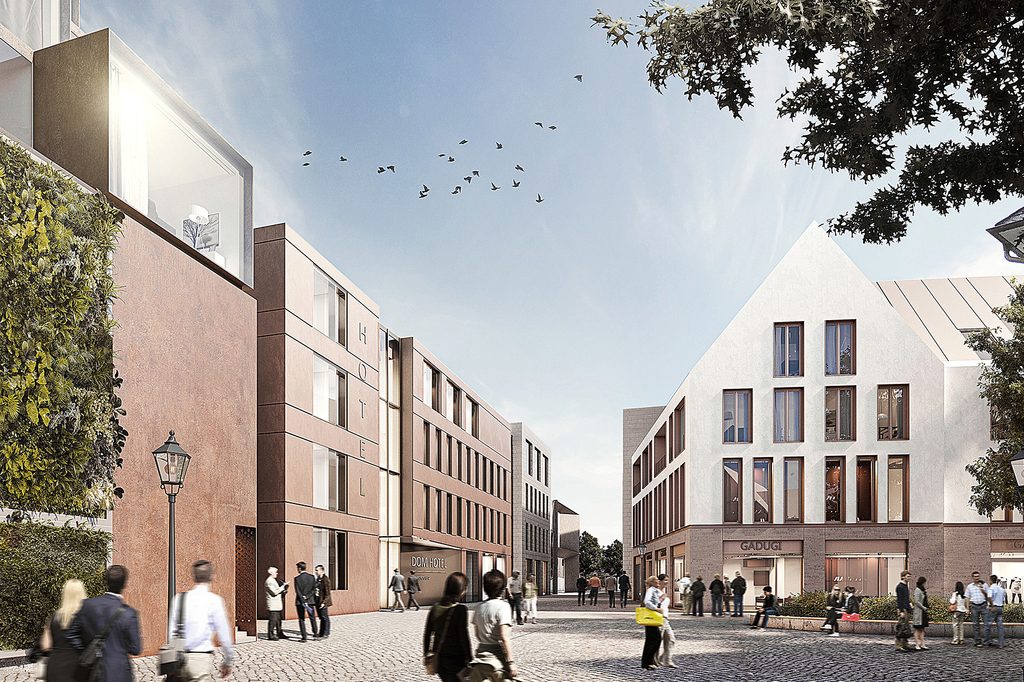 1. Platz Karstadt und Fuststraße Visualisierung Bischofsplatz