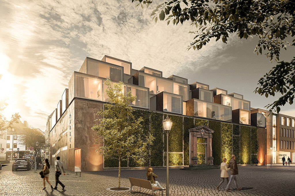 1. Platz Karstadt und Fuststraße Visualisierung Hotel