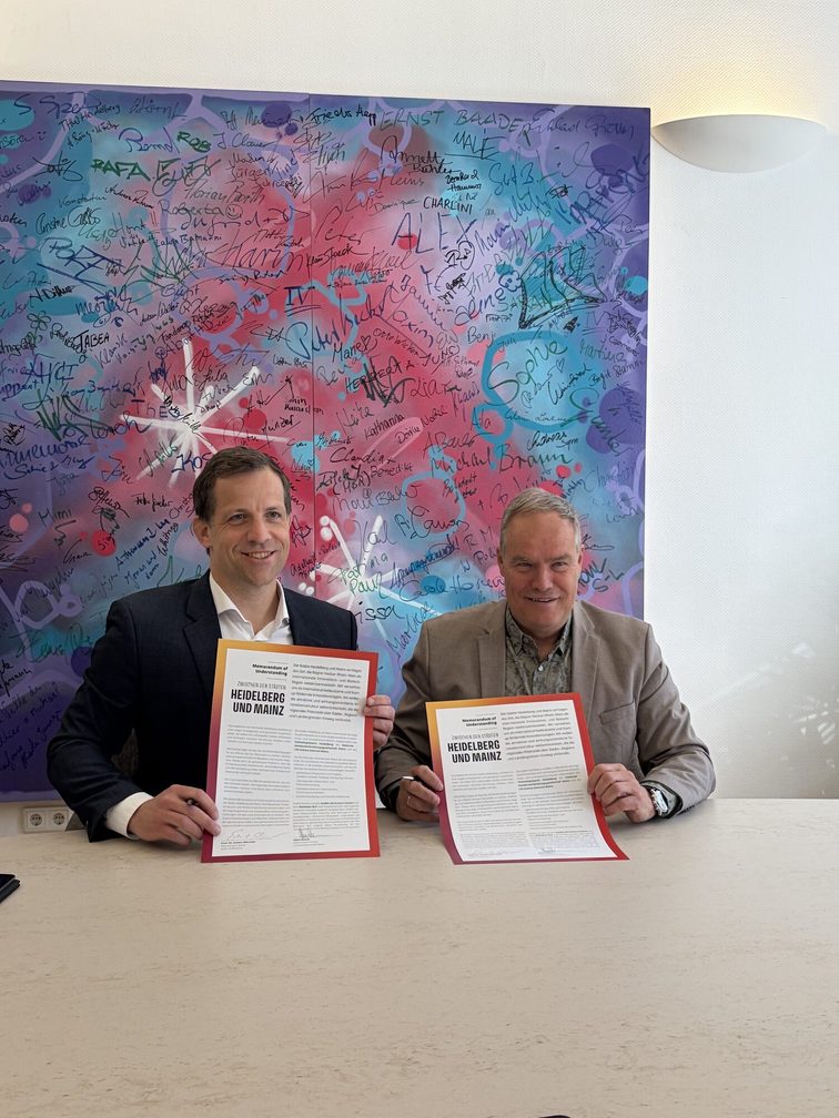 Sindaco Nino Haase (Magonza) e Sindaco Eckart Würzner (Heidelberg)