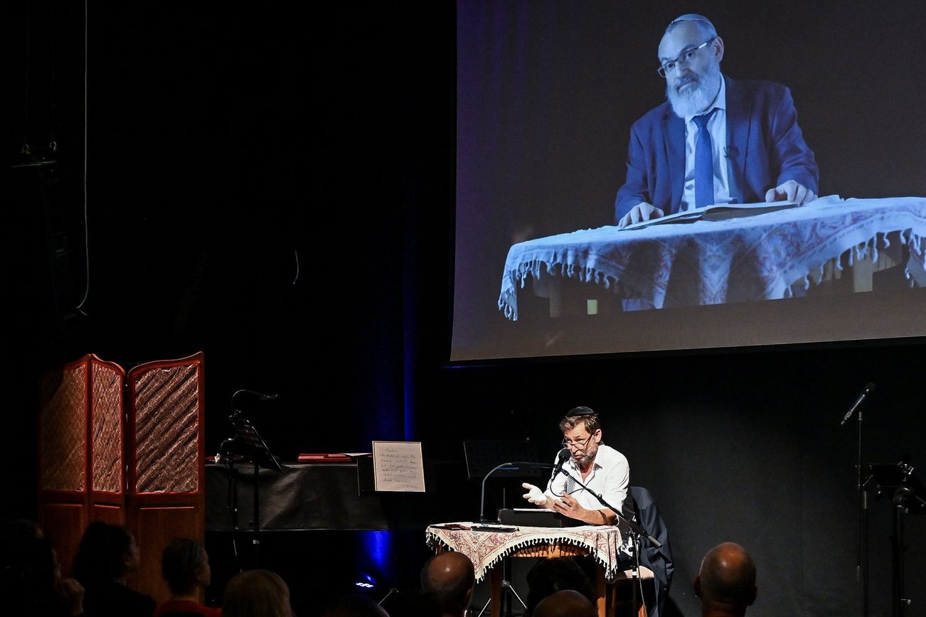 Le rabbin Apel et Stéphane Bittoun