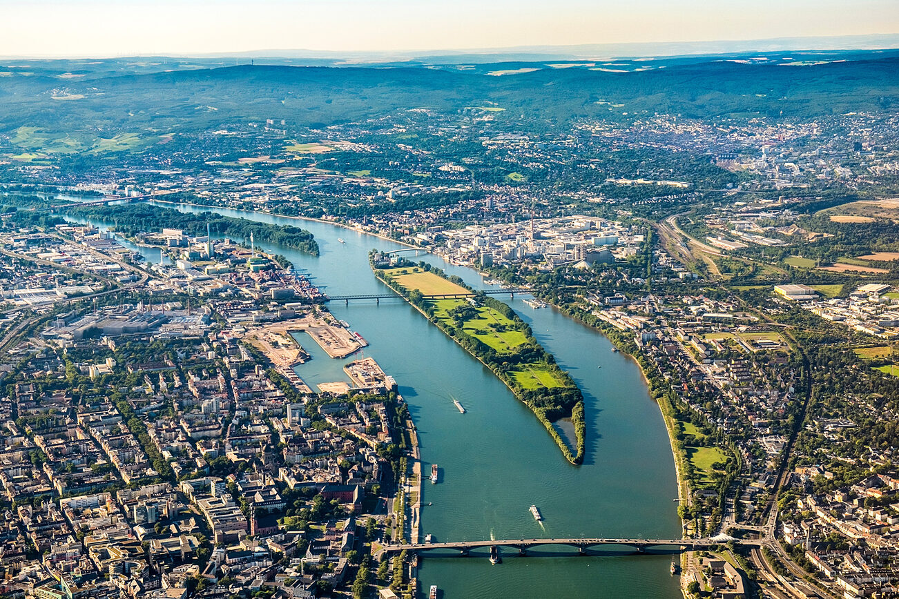 Luftaufnahme des Mainzer Umlands