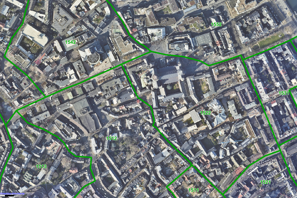 Screenshot Kleinräumige Gliederung