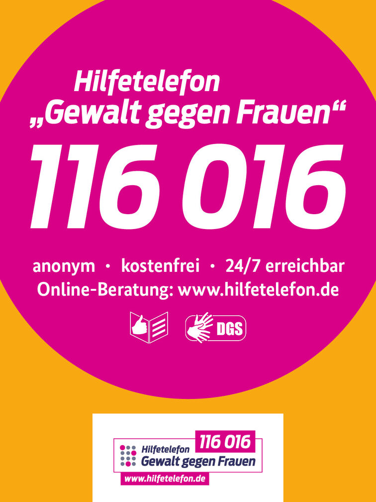Logo des Hilfetelefons mit der Nummer 116 016