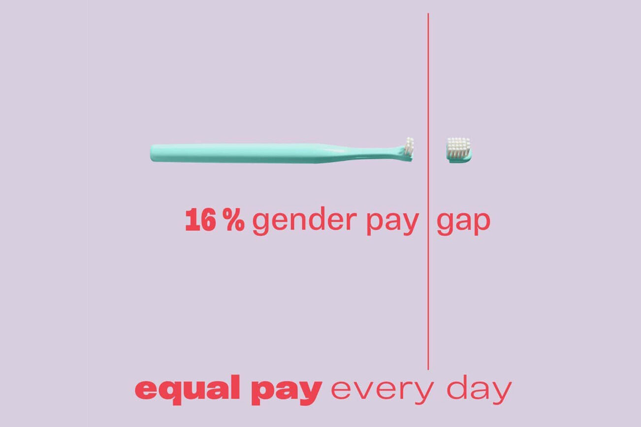 Key Visual eine Zahnbürste, der 16 % abgetrennt wurden