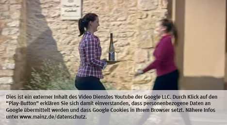 Die Landeshauptstadt Mainz nutzt den Video-Dienst Youtube. Vor einem Klick auf den Play-Button empfängt Youtube keine Daten und setzt keine Cookies. Nähere Informationen über Youtube finden Sie in den Datenschutzinformationen zu unserem Youtube-Kanal: www.mainz.de/datenschutz