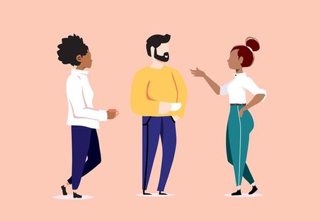 Illustration Menschen reden