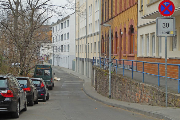 Die alte Wallaustraße an der Ecke Goethestraße.